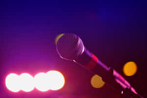 Microphone And The Stage Lights Wallpaper