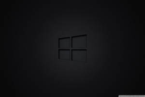 Microsoft Logo On A Black Background Wallpaper