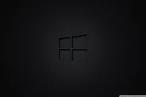 Microsoft Logo On A Black Background Wallpaper
