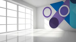 Microsoft Teams Clean White Wall Mural Wallpaper
