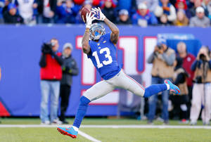 Mid Catch New York Giants Wallpaper