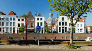 Middelburg Historic Dutch Architecture Wallpaper