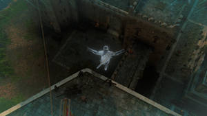 Middle Earth Shadow Of War Celebrimbor Jumping From Balcony Wallpaper