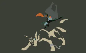 Midna Riding Majestic Wolf Link In The Legend Of Zelda Wallpaper