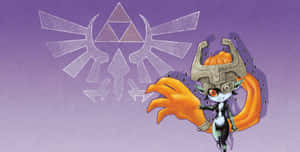 Midna, The Twilight Princess, With Link And Wolf Link In The Legend Of Zelda Game Series. Wallpaper
