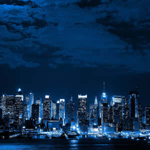 Midnight_ Blue_ Cityscape_ Aesthetic Wallpaper