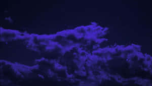 Midnight Blue Clouds Starry Sky Wallpaper