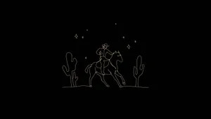 Midnight Cowboy Silhouette Art Wallpaper