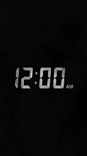 Midnight Digital Clock Display Wallpaper