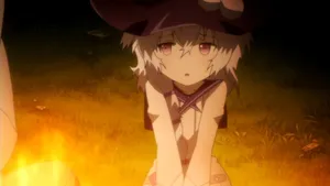 Midori Fuse Anime Character Night Scene Wallpaper