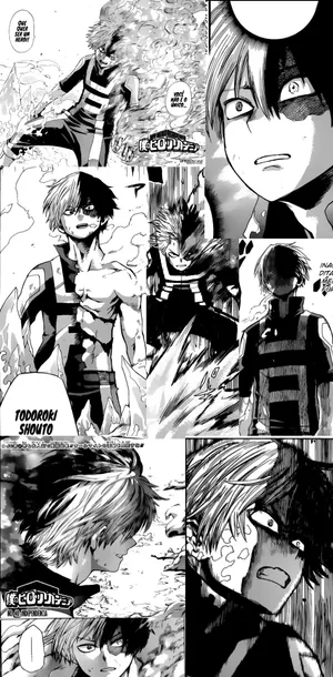 Midoriya And Todoroki Taking On The League Of Villains Wallpaper