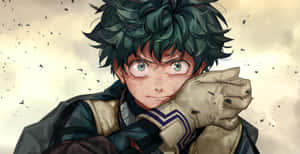 Midoriya Izuku, The Young Superhero, Smiles Courageously Wallpaper