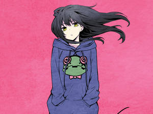 Mieruko Chan Miko Hoodie Wallpaper