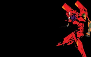 Mighty Eva-02 In Action Wallpaper