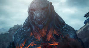 Mighty Godzilla Earth Roaring In Battle Wallpaper