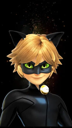 Mighty Hero Cute Cat Noir Wallpaper