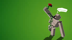 Mighty Minecraft Iron Golem Protector Wallpaper