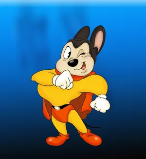 Mighty Mouse Cartoon Portrait Wallpaper