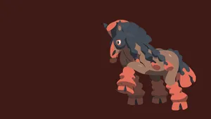Mighty Mudsdale Dominating On A Dark Brown Backdrop Wallpaper