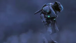 Mighty Sangheili Warrior In Battle Wallpaper