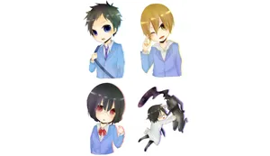 Mikado Ryuugamine Standing Confidently In The City Wallpaper