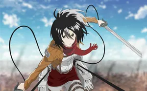 Mikasa Ackerman City Ruins Wallpaper