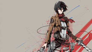 Mikasa Ackerman Cool Fanart Wallpaper