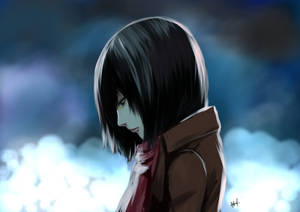 Mikasa Ackerman Dejected Wallpaper