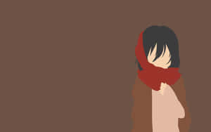 Mikasa Ackerman Minimal Anime Wallpaper