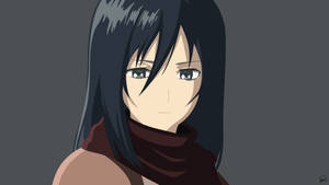 Mikasa Ackerman Red Scarf Wallpaper