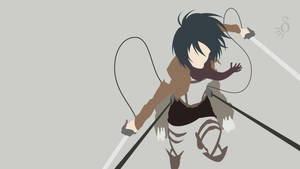 Mikasa Ackerman Vector Art Wallpaper