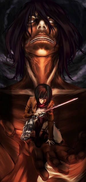 Mikasa Attack On Titan Iphone Wallpaper