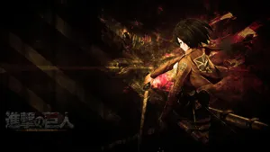 Mikasa Attack On Titan Logo Wallpaper