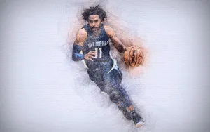 Mike Conley Sketch Art Wallpaper