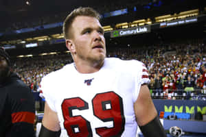 Mike Mcglinchey In Action During Football Game Wallpaper