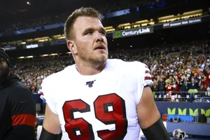 Mike Mcglinchey In Action During Football Game Wallpaper