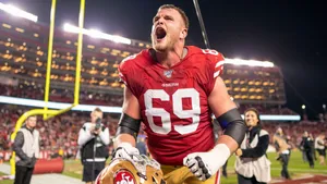 Mike Mcglinchey In Action During The Nfl Game Wallpaper