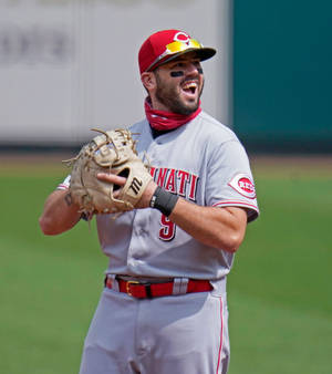 Mike Moustakas Hand In Glove Wallpaper