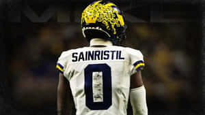 Mike Sainristil Football Player Number0 Wallpaper