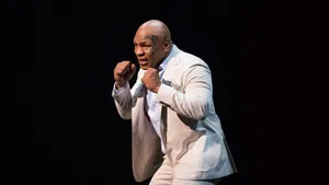 Mike Tyson Punching Pose Wallpaper