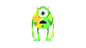 Mike Wazowski In Neon Green Wallpaper