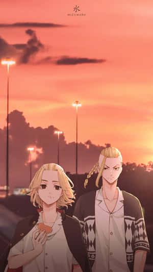 Mikey And Draken Sunset Sky Tokyo Revengers Anime Wallpaper