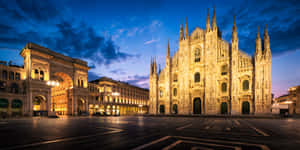 Milan Cathedral At Night Wallpaper