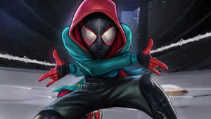 Miles Morales Spiderman Action Pose4 K Wallpaper