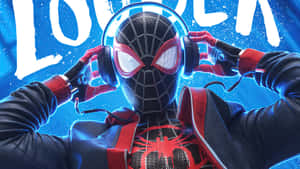 Miles Morales Spiderman Headphones Aesthetic Wallpaper