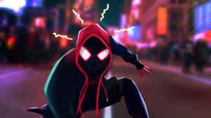 Miles Morales Spiderman Night Patrol Wallpaper