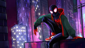 Miles Morales Spiderman Nighttime Vigil4 K Wallpaper