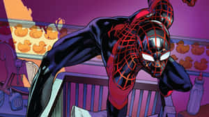 Miles Morales Spiderman Nursery Vigilance Wallpaper