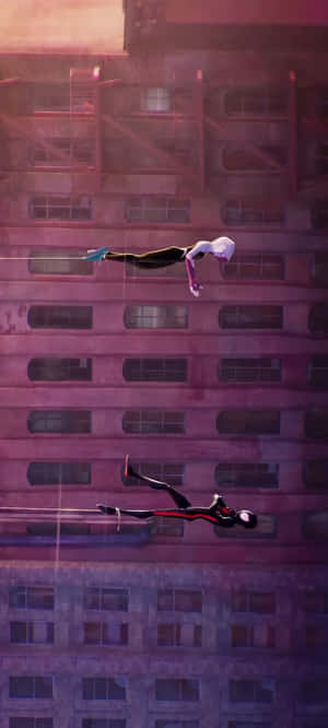 Milesand Gwen Swinging Together Wallpaper