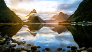 Milford Sound Sunset Sky Wallpaper